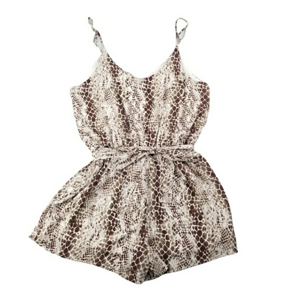 Fantastic Fawn Snakeskin Print Romper